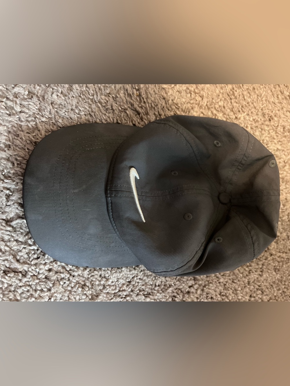 Nike Black Cap with White Swoosh Logo